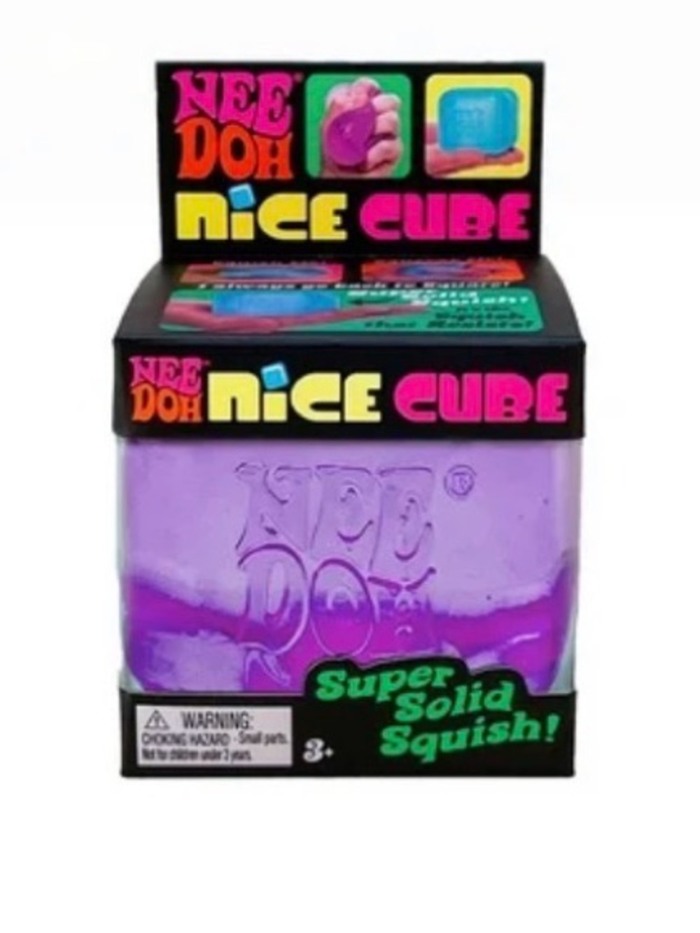 Nee Doh Nice Cube Super Solid Squish - Purple